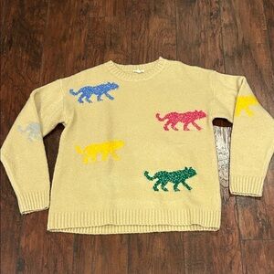 Colorful Cat Pattern Sweater